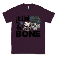 Plum Chilled to the bone skull winter Classic Tee - FaDigitalArtStudio