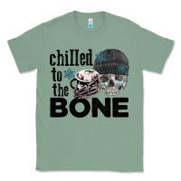 Sage Chilled to the bone skull winter Classic Tee - FaDigitalArtStudio