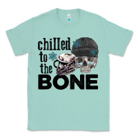 Seafoam Chilled to the bone skull winter Classic Tee - FaDigitalArtStudio
