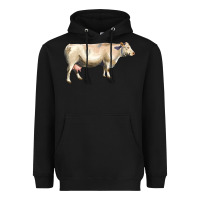 Black charolais cattle Heavyweight Hoodie - LillyAllenDesigns