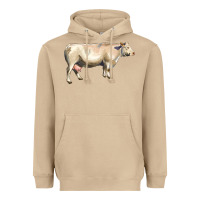 Mushroom charolais cattle Heavyweight Hoodie - LillyAllenDesigns