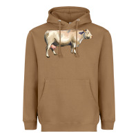 Toasted Coconut charolais cattle Heavyweight Hoodie - LillyAllenDesigns