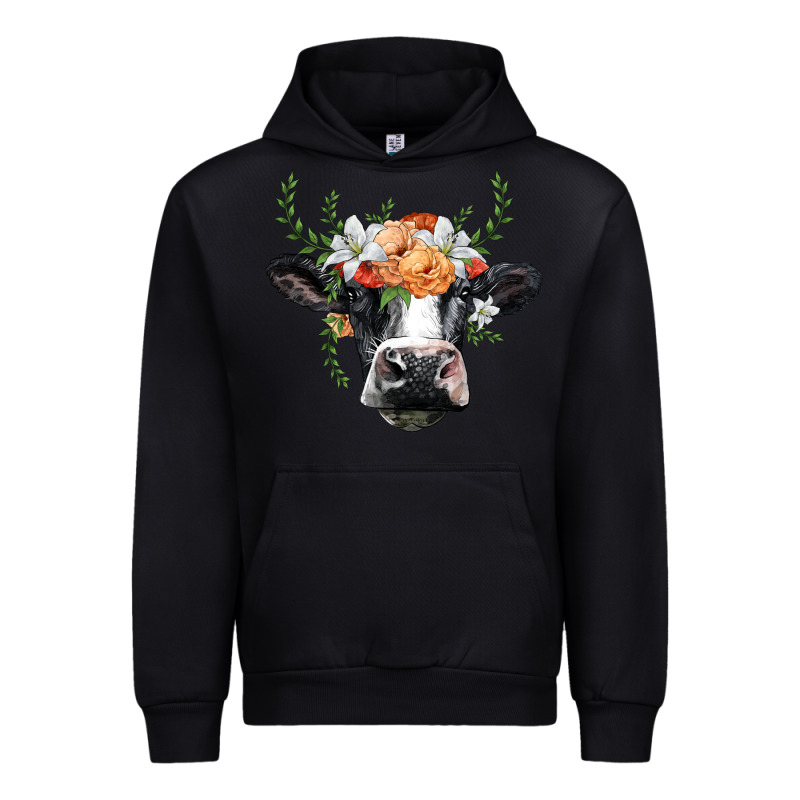 Holstein Cow Head Urban Hoodie by BarkalooDesign | Teevron