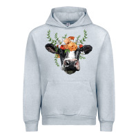 Heather Grey holstein cow head Urban Hoodie - BarkalooDesign