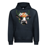 Navy holstein cow head Urban Hoodie - BarkalooDesign