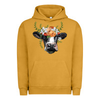 Pigment Peanut Butter holstein cow head Urban Hoodie - BarkalooDesign
