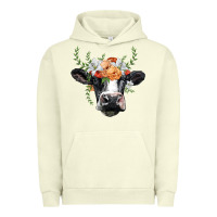 Pigment Pistachio holstein cow head Urban Hoodie - BarkalooDesign