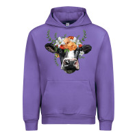 Tulip holstein cow head Urban Hoodie - BarkalooDesign