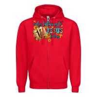 Red only talking to jesus today Zipper Hoodie - AdoDesignShop