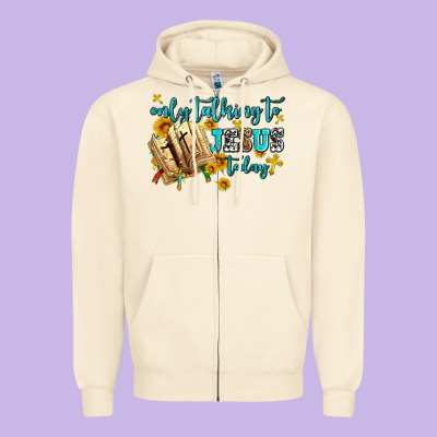 Only Talking To Jesus Today Zipper Hoodie Designed By Adodesignshop