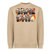 Mushroom game day baseball leopard Heavyweight Sweatshirt - Zillion Design Studio