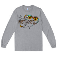 Heather Grey happy mother's day Long Sleeve Tee - CowhideDigitalArt