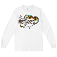 White happy mother's day Long Sleeve Tee - CowhideDigitalArt