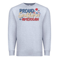 Heather Grey proud southern american Premium Sweatshirt - MaliasSmallBusiness