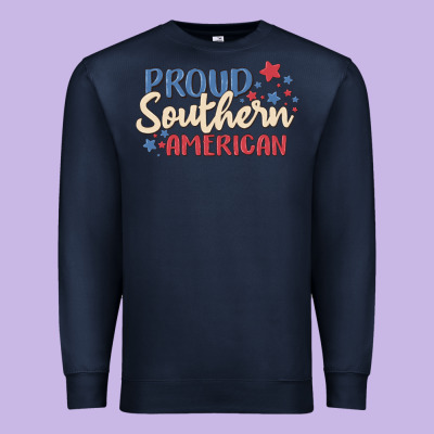 Proud Southern American Premium Sweatshirt Designed By Maliassmallbusiness