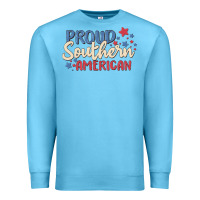 Ocean Blue proud southern american Premium Sweatshirt - MaliasSmallBusiness