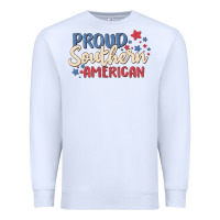 White proud southern american Premium Sweatshirt - MaliasSmallBusiness