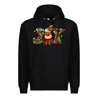 Black joy christmas deer Premium Hoodie - MaliasSmallBusiness