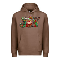 Chestnut joy christmas deer Premium Hoodie - MaliasSmallBusiness