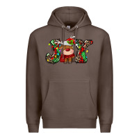 Coffee joy christmas deer Premium Hoodie - MaliasSmallBusiness