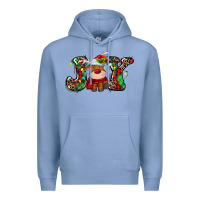 Colony Blue joy christmas deer Premium Hoodie - MaliasSmallBusiness