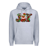 Heather Grey joy christmas deer Premium Hoodie - MaliasSmallBusiness