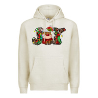 Oatmeal Heather joy christmas deer Premium Hoodie - MaliasSmallBusiness
