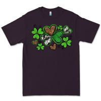 Plum western st patricks day shamrocks and hearts Premium Tee - Artiststas