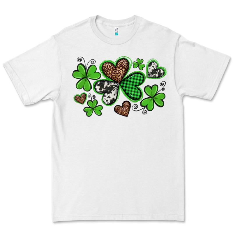 Western St Patricks Day Shamrocks And Hearts Premium Tee by Artiststas | Teevron