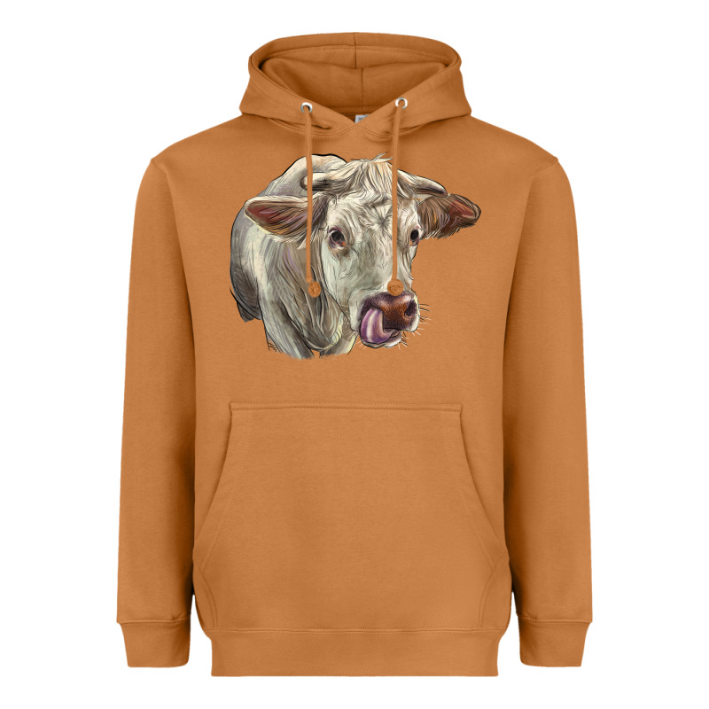 Charolais Cattle Face Heavyweight Hoodie by LillyAllenDesigns | Teevron