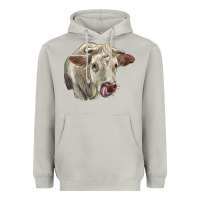 Moon Dust Charolais Cattle Face Heavyweight Hoodie - LillyAllenDesigns