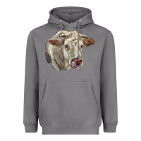 Storm Charolais Cattle Face Heavyweight Hoodie - LillyAllenDesigns