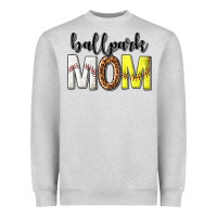 Heather Grey ballpark mom Heavyweight Sweatshirt - texasbilliewilder
