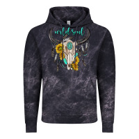 Cloud Black wild soul boho bull skull Vintage Hoodie - texasbilliewilder