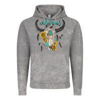 Cloud Rock wild soul boho bull skull Vintage Hoodie - texasbilliewilder