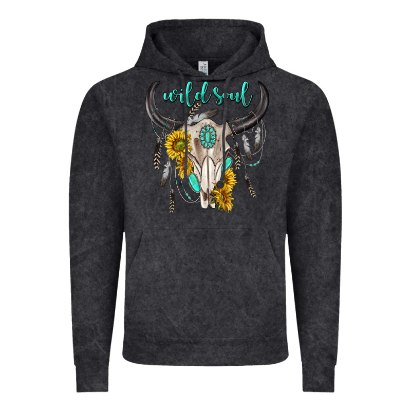 Wild Soul Boho Bull Skull Vintage Hoodie by texasbilliewilder | Teevron