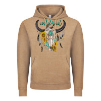 Vintage Coffee wild soul boho bull skull Vintage Hoodie - texasbilliewilder