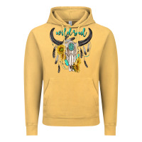 Vintage Mustard wild soul boho bull skull Vintage Hoodie - texasbilliewilder