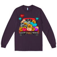 Plum western truck with heart Long Sleeve Tee - HRA Design Shop