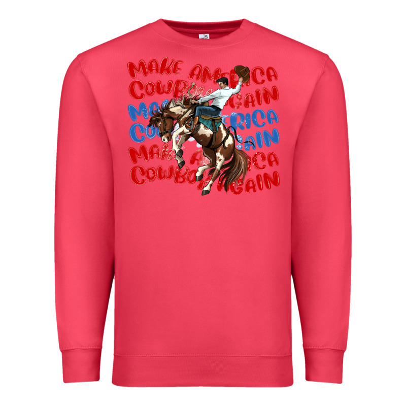 Make America Cowboy Again Premium Sweatshirt by MaliasSmallBusiness | Teevron