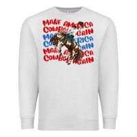 Oatmeal Heather make america cowboy again Premium Sweatshirt - MaliasSmallBusiness