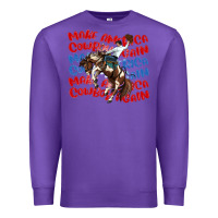 Purple make america cowboy again Premium Sweatshirt - MaliasSmallBusiness