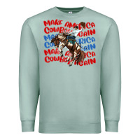 Seafoam make america cowboy again Premium Sweatshirt - MaliasSmallBusiness