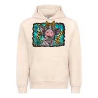 Sandshell baby pig with leopard background Urban Hoodie - BarkalooDesign