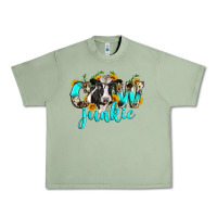 Oil Green cow junkie Urban Heavy Tee - Zillion Design Studio