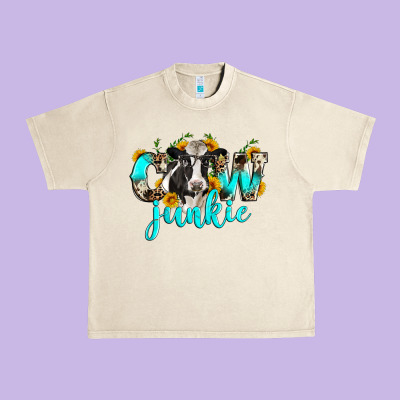 Cow Junkie Urban Heavy Tee Designed By Zillion Design Studio