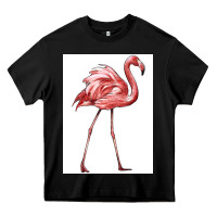 Black Pink Flamingo Heavy Core Tee - LillyAllenDesigns