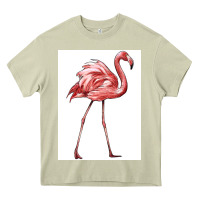 Mossy Pink Flamingo Heavy Core Tee - LillyAllenDesigns