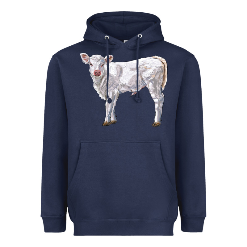 Charolais Calf Heavyweight Hoodie by LillyAllenDesigns | Teevron