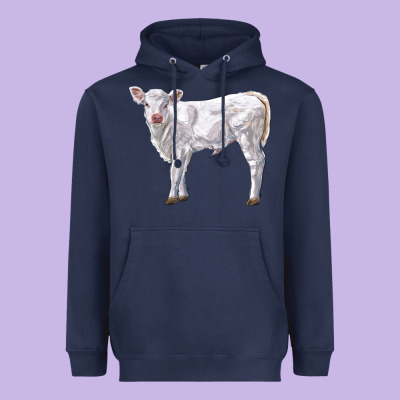 Charolais Calf Heavyweight Hoodie Designed By Lillyallendesigns